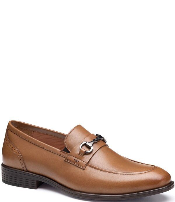 ジョンストンアンドマーフィー メンズ シューズ スリッポン・ローファー レザー Johnston Murphy Mens Reeve Leather Bit Loafers Tan タン