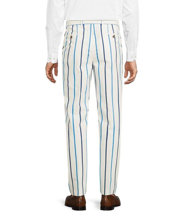 ムラノ メンズ ボトムス カジュアルパンツ スリムフィット Murano Saronic Islands Greece Collection Alex Slim Fit Chenille Stripe Suit Separates Dress Pants Wh