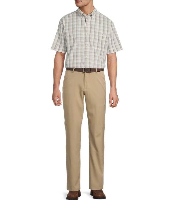 ラウンドトゥリーアンドヨーク メンズ ボトムス カジュアルパンツ トール Roundtree Yorke Big Tall Performance Stewart Flat Front Classic Fit Performance Pants Khaki カ