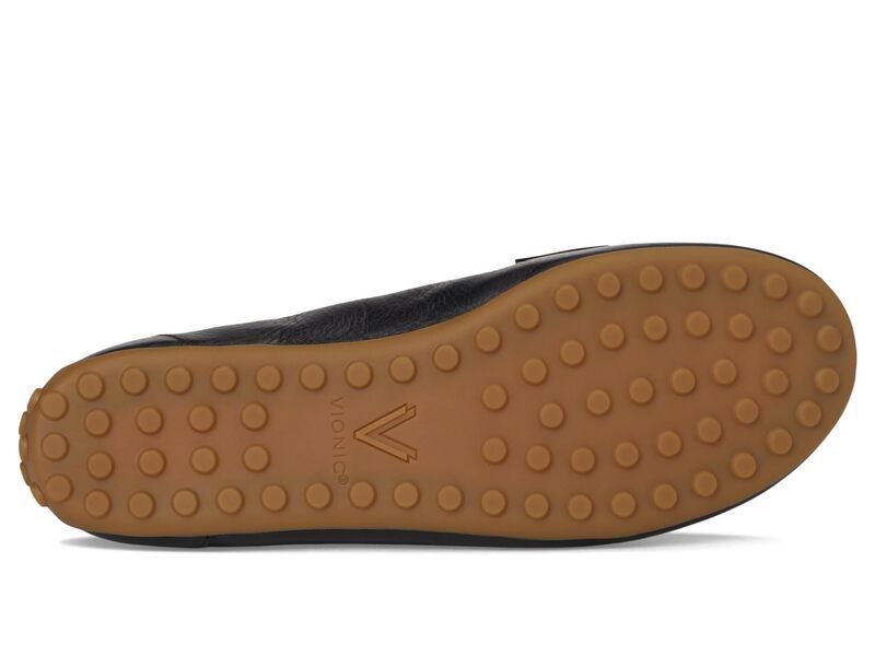 バイオニック レディース シューズ スリッポン・ローファー VIONIC Taryn Driver Shoes Black Leather ブラック