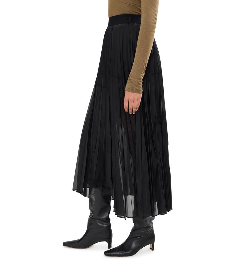 オールセインツ レディース ボトムスカート AllSaints Micaela Pleat Skirt Black ブラック