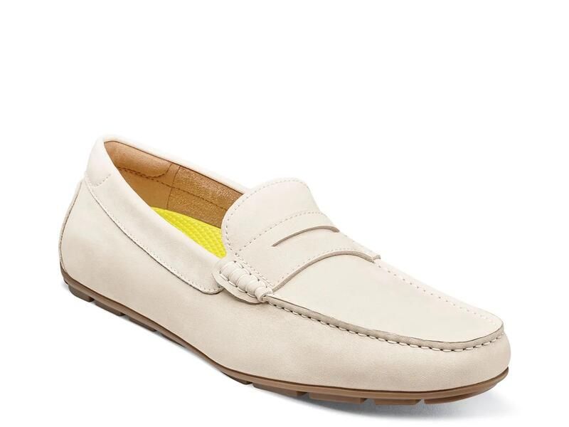 フローシャイム メンズ シューズ スリッポン・ローファー FlorsheimMotor Penny Driving Loafer Off White オフホワイト