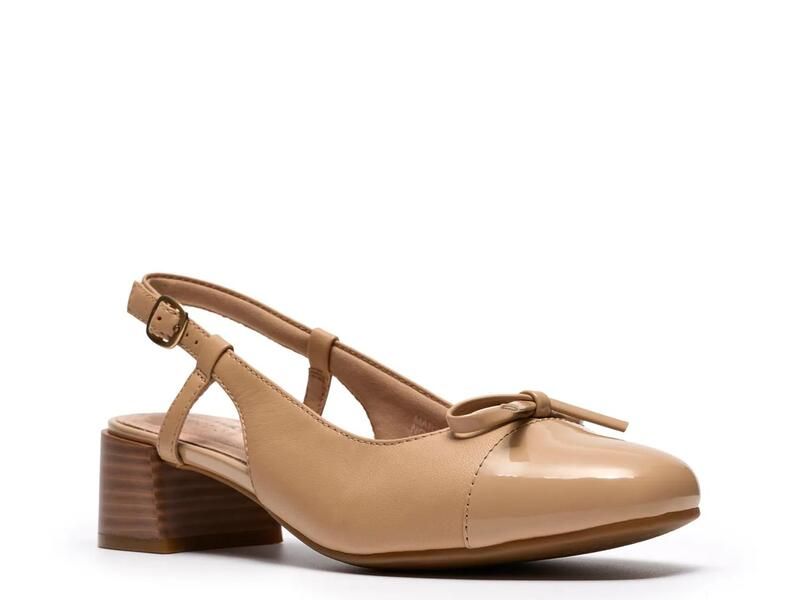 クラークス レディース シューズ パンプス ClarksIridessa Sling Pump Beige Leather ベージュ