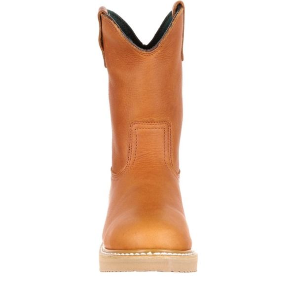 ジョージブーツ メンズ シューズ ブーツ・レインブーツ Tシャツ Georgia Boot Wedge Steel Toe Pull On Work Boot Barracuda Gold ゴールド