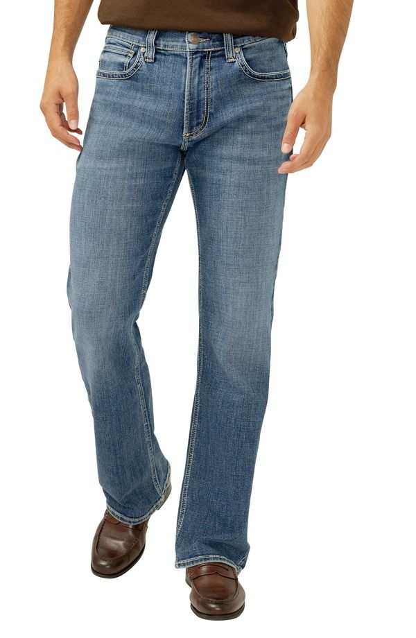 シルバー ジーンズ メンズ ボトムス デニムパンツ リラックスフィット ストレート Silver Jeans Co Zac Relaxed Fit Straight Leg Jeans Lisbon