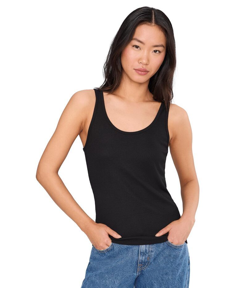 マイケルスターズ レディース トップス シャツ Michael Stars Breken Boyfriend Tank Black ブラック