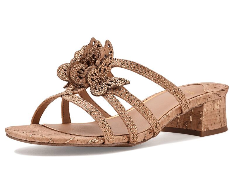 ジェイレニー レディース シューズ ヒール サンダル J Renee Butafly Strappy Sandals NaturalGold ゴールド