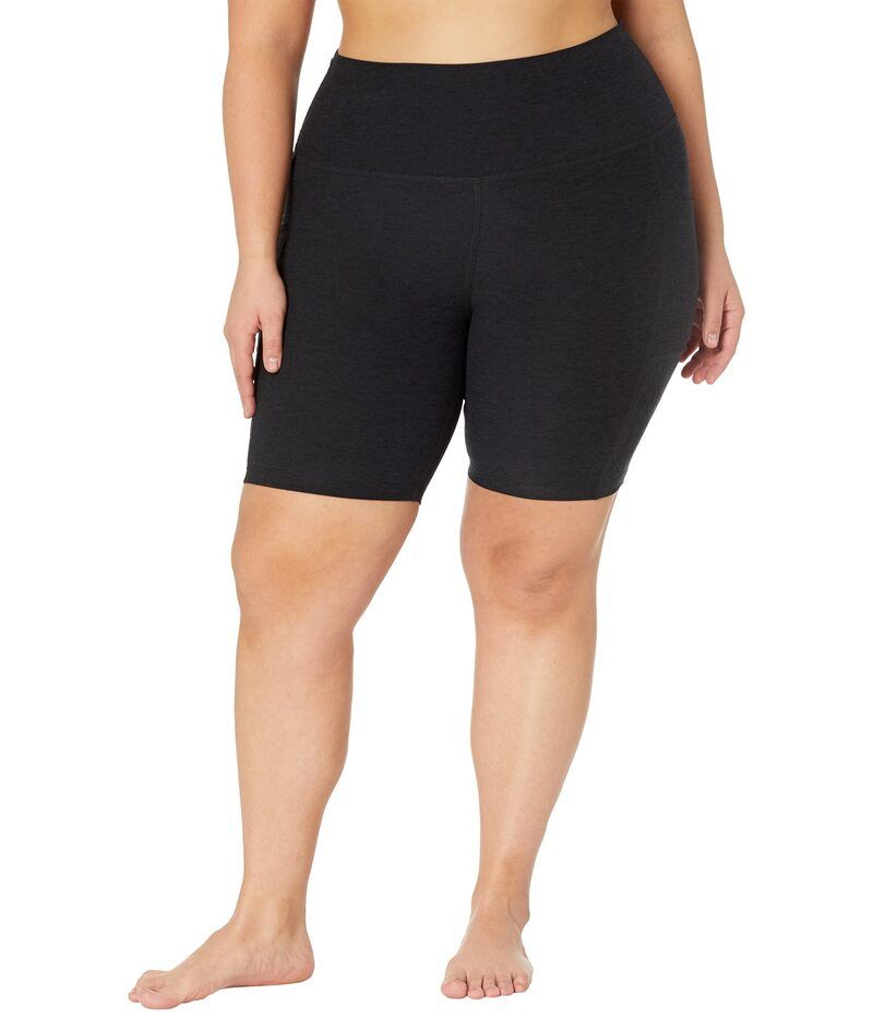 ビヨンドヨガ レディース ボトムス ハーフパンツ・ショーツ プラスサイズ ショートパンツ ハイウエスト Beyond Yoga Plusize Spacedye Team Pockets HighWaisted Biker Shorts Darkest Nig