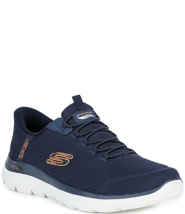 スケッチャーズ メンズ シューズ スリッポン・ローファー スニーカー Skechers Menslipins Arch Fit Summits Vorken Machine Washable Sneakers NavyOrange ネイビー