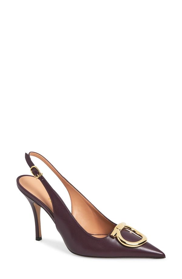 フェラガモ レディース シューズ パンプス FERRAGAMO Sara Pointed Toe Slingback Pump Oxblood オックスブラッド