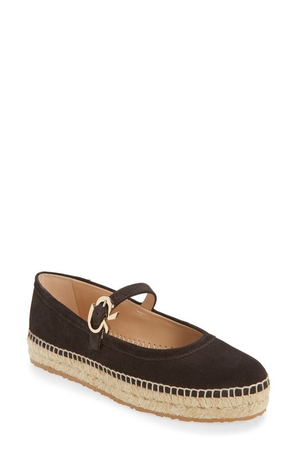 ジャンヴィト ロッシ レディース シューズ パンプス Gianvito Rossi Espadrille Mary Jane Ballet Flat Moka
