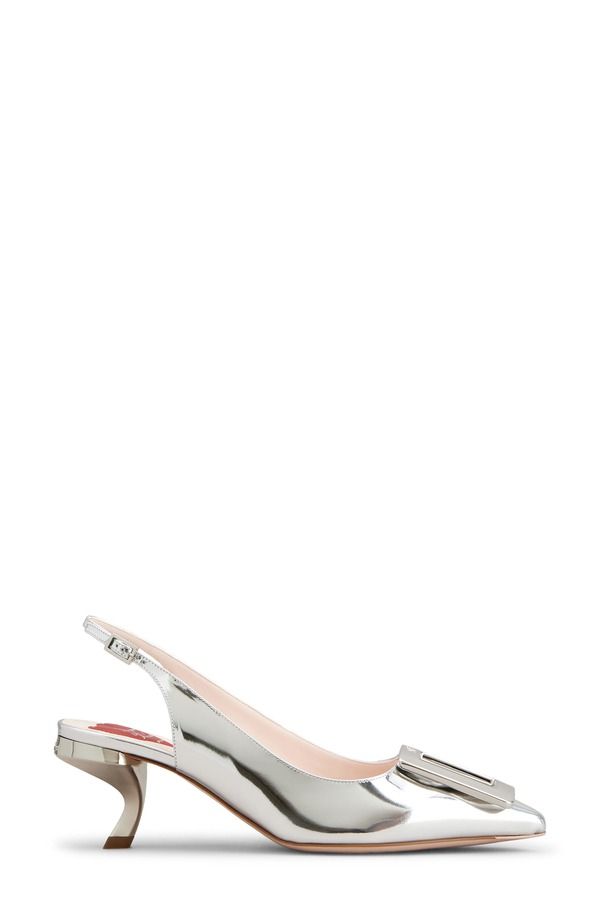ロジェ・ヴィヴィエ レディース シューズ パンプス Roger Vivier Virgule Pointed Toe Slingback Pump Argento