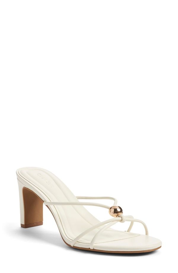 オープンエディット レディース シューズ ヒール サンダル Open Edit Prisma Slide Sandal Ivory Egret アイボリー