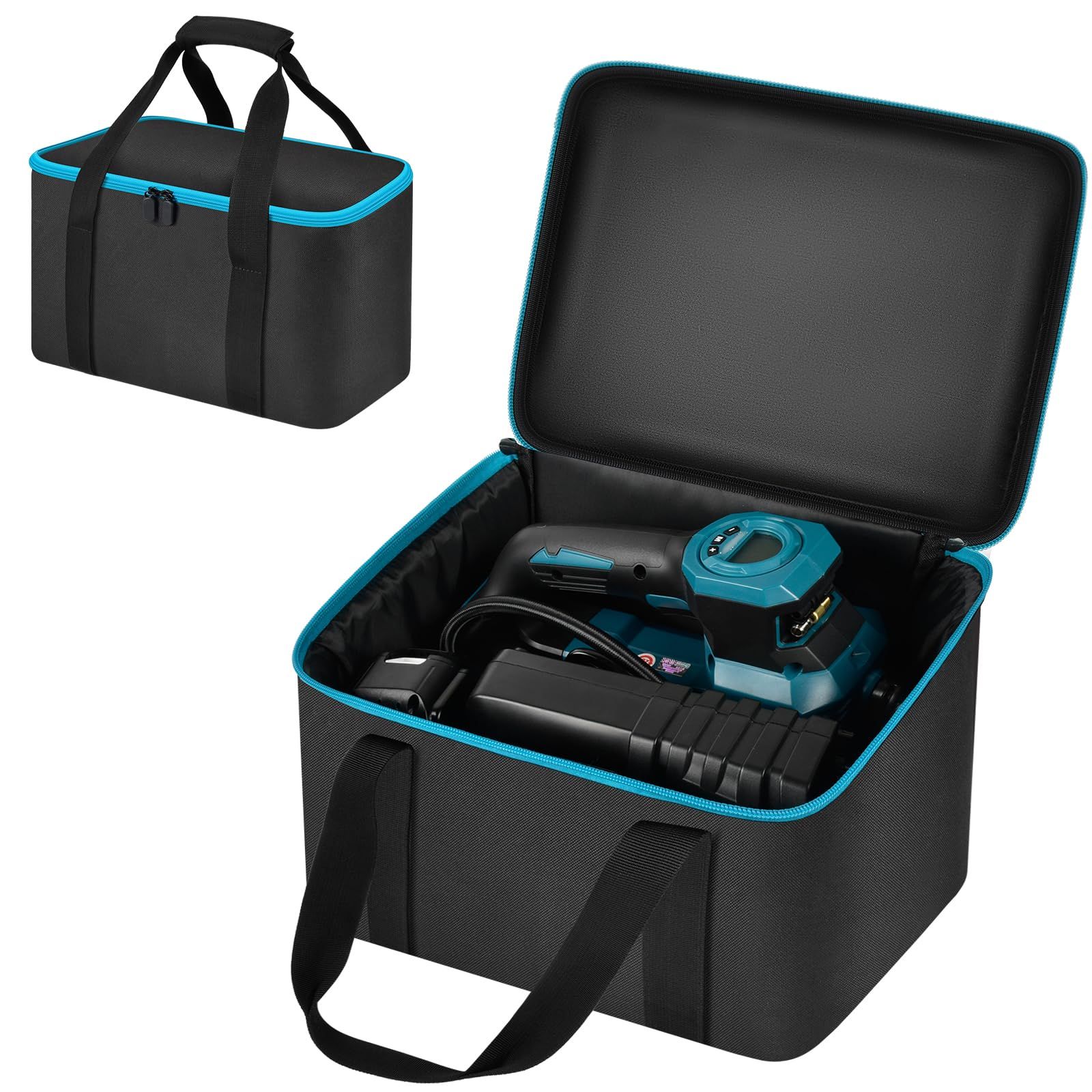 収納ケース 互換品マキタ(Makita) 充電式空気入れ18V MP180DRG/ MP181DZ/ MP001GZ/ MP100DZ, 携帯用空気ポンプ、電池と充電器スタンドボックス（ケースのみ）as efc01faa