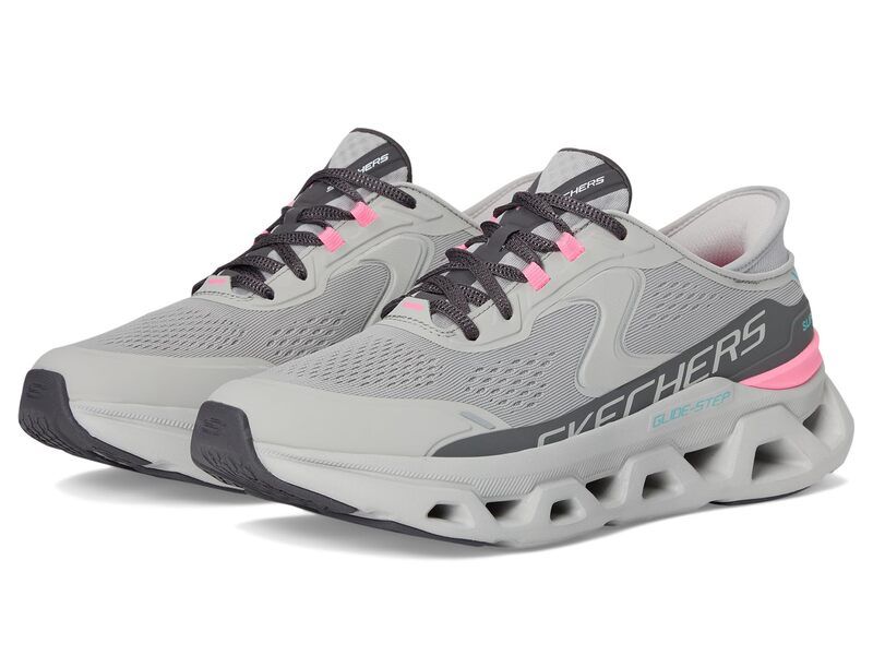 スケッチャーズ レディース シューズ スニーカー SKECHERS Glide Step Altus Hands Free Slip Ins Grey Pink グレー