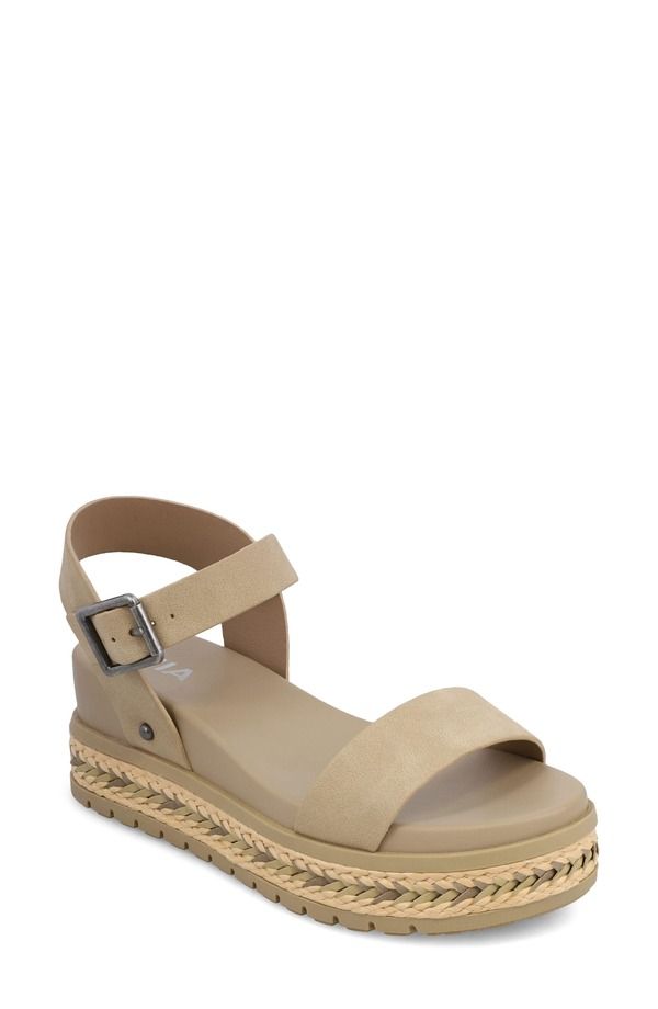 ミア レディース シューズ サンダル プラットフォーム アンクル MIA Kierankle Straplatform Wedge Sandal Sand サンド