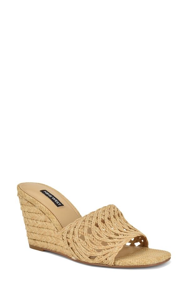 ナインウェスト レディース シューズ ヒール サンダル Nine West Nimaa Wedge Sandalight Natural