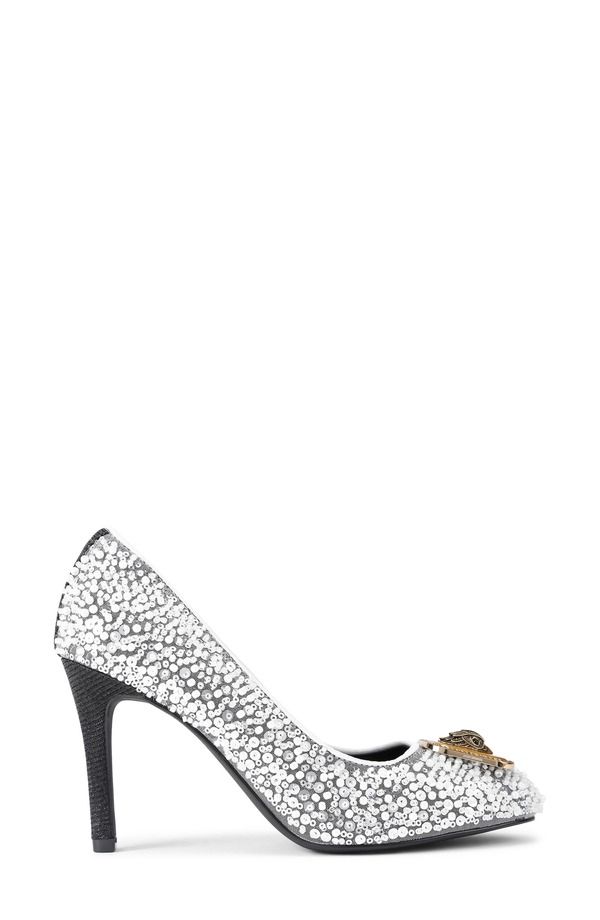 カートジェイガーロンドン レディース シューズ パンプス レース Kurt Geiger London Pimlico Lace Pump Open White ホワイト