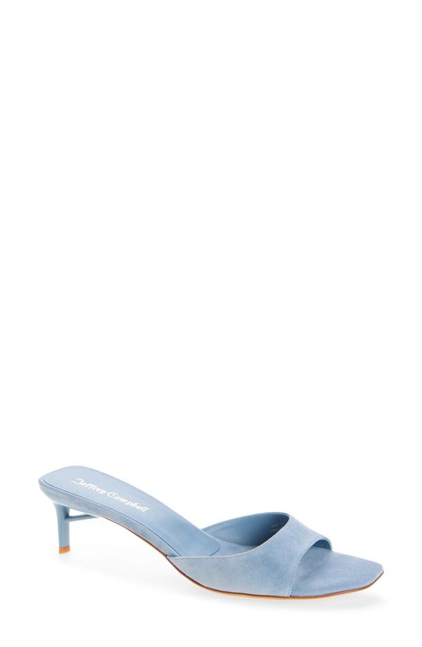 ジェフリー キャンベル レディース シューズ ヒール サンダル Jeffrey Campbell Cocoa Kitten Heel Slide Sandal Dusty Blue Suede ブルー