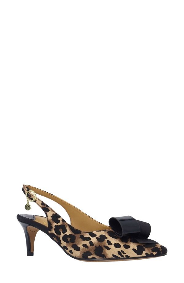 ジェイレニー レディース シューズ ヒール J Rene Delara Pointed Toe Slingback Pump Brown Black ブラック