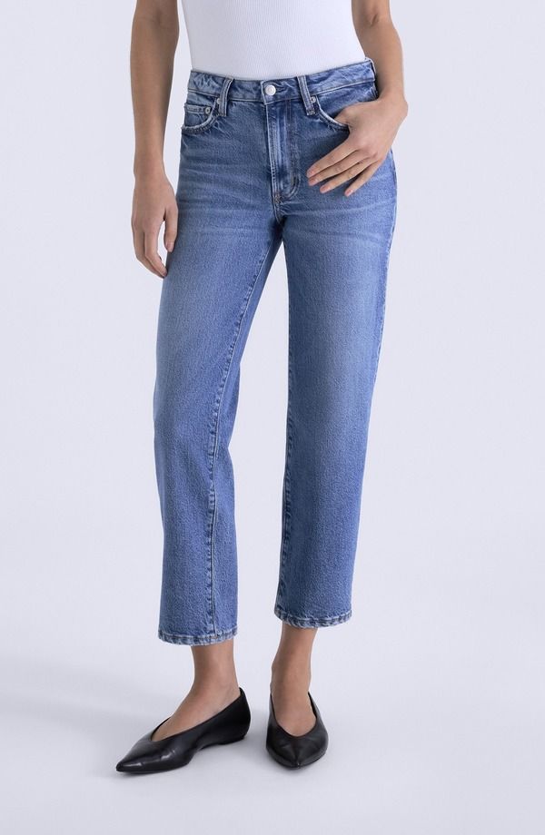 ピストーラ レディース ボトムス カジュアルパンツ ストレート ジーンズ Pistolaleks Mid Rise Crop Straight Leg Jeans River