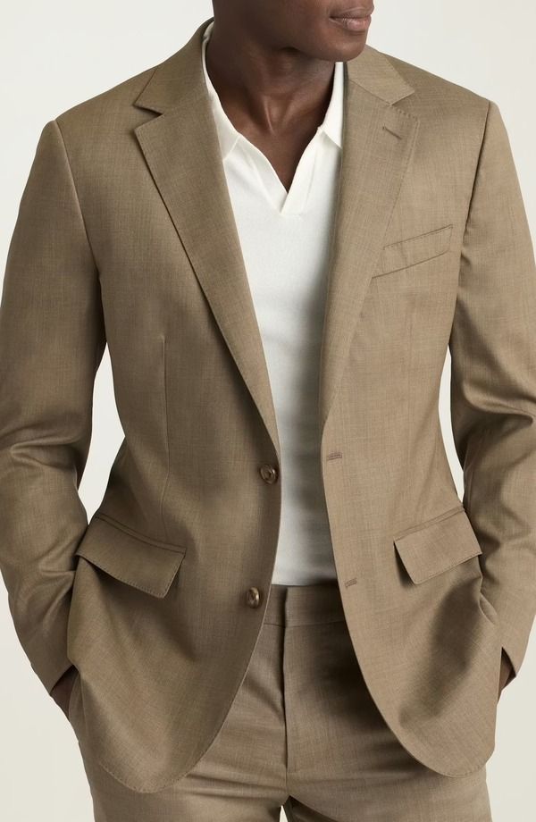 ボノボス メンズ アウター ジャケット・ブルゾン スリムフィット ウール コート Bonobos Jetsetter Slim Fitan Mlange Stretch Wool Sport Coatan タン