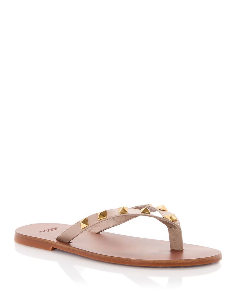 ヴァレンティノ レディース シューズ サンダル Valentino Garavani Womens Rockstud Thong Sandals Poudre