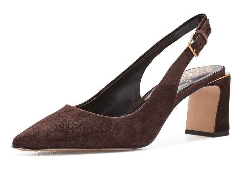 ヴィンスカムート レディース シューズ ヒール Vince Camuto Hamden Buckle Slingback Pumps Brownie