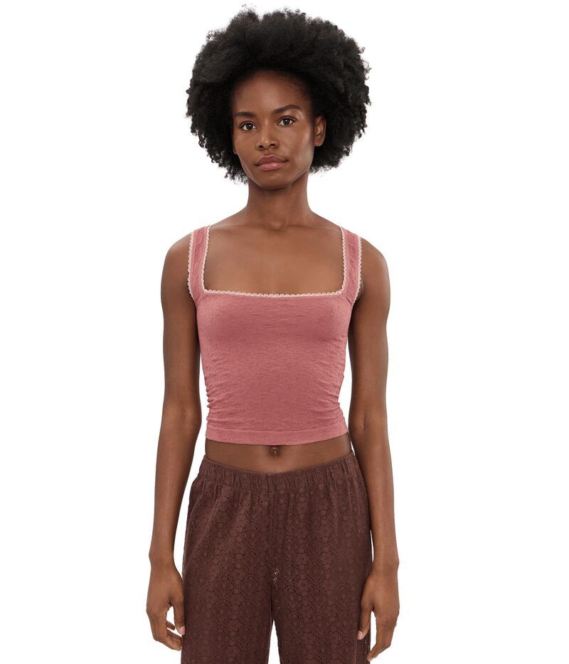 フリーピープル レディース トップス シャツ Free People Sweet Point Cami Light Mahogany