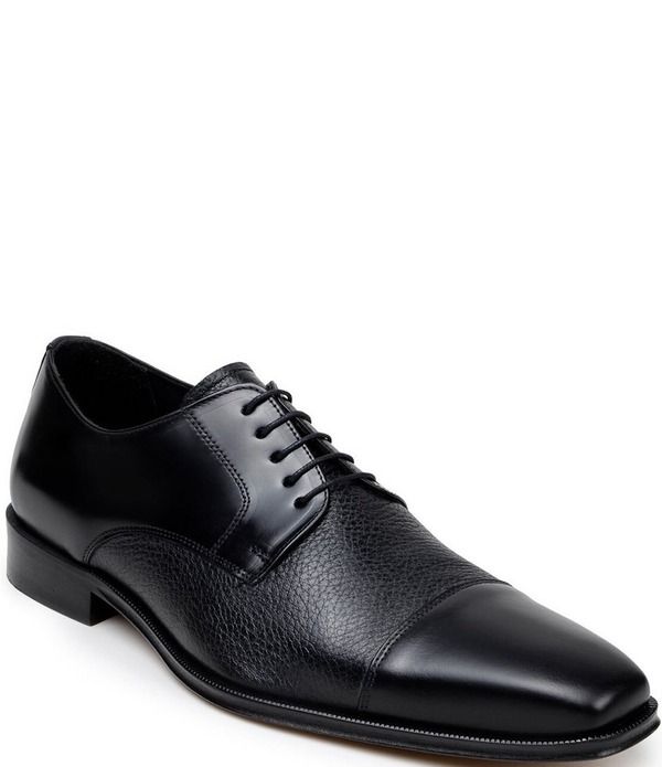 ベルヴェデール メンズ シューズ ワンピース ダービー キャップ レザー Belvedere Mens Alexander Deerskin Leather and Italian Calf Leather Cap Toe Derby Dresshoes Bl