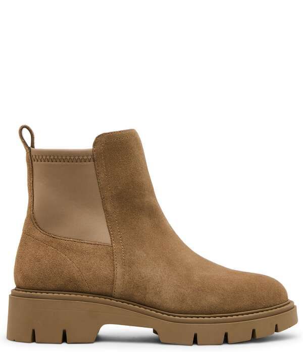 ブロンド レディース シューズ ブーツ・レインブーツ スエード Blondo Kyra Waterproof Suede Lug Booties Taupe トープ