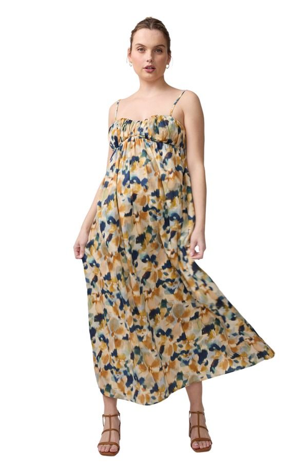 イングリッドイザベル レディース トップス ワンピース プリント マタニティ マキシ Ingrid Isabel Printed Poplin Maxi Maternity Dress Multi Floral マルチカラー