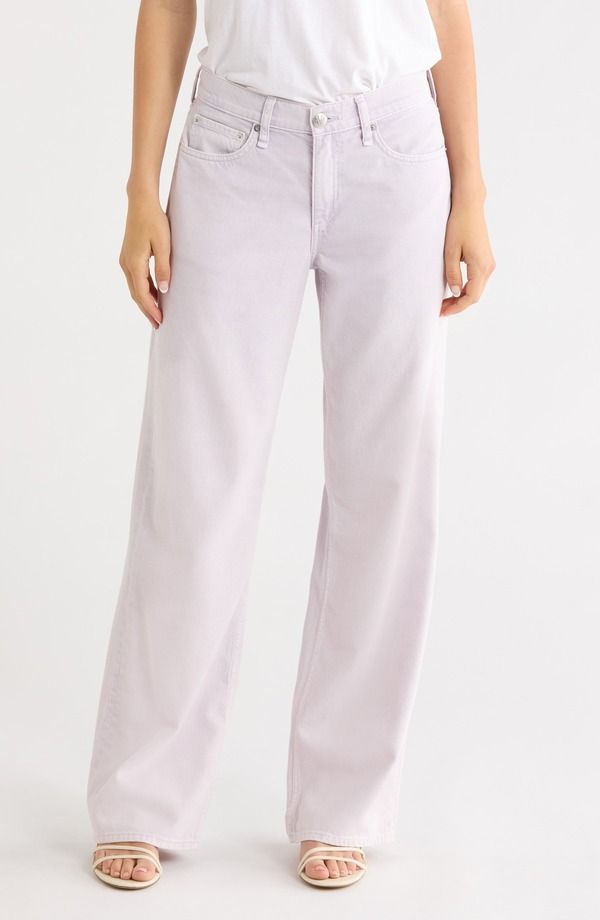 ラグアンドボーン レディース ボトムス デニムパンツ ローライズ ジーンズ rag bone Cam Featherweight Low Rise Relaxed Straight Jeans Lilac ライラック