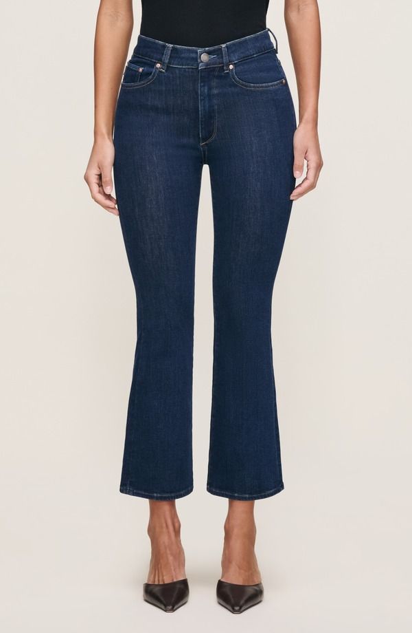 ディーエル 1961 レディース シューズ ブーツ・レインブーツ ジーンズ DL1961 Bridget Instasculpt Boot High Rise Crop Jeans Lunar Sky