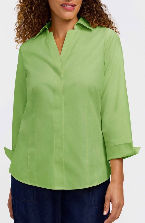 フォックスクラフト レディース トップス シャツ Foxcroftaylor Fitted NonIron Shirt Mojito Green グリーン