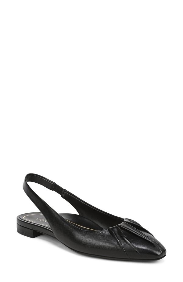 バイオニック レディース シューズ パンプス Vionic Gabriella Slingback Flat Blackleather