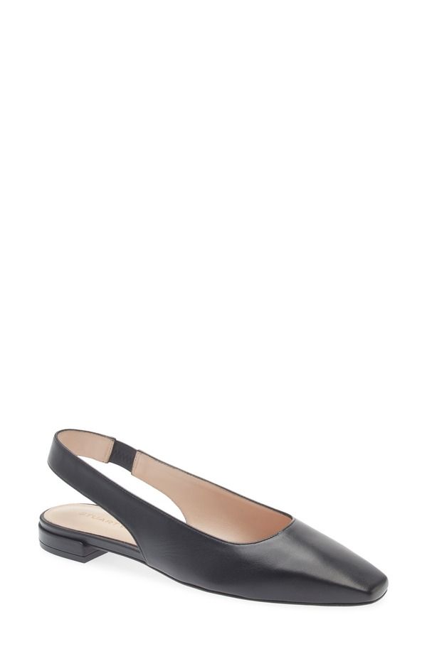 スチュアート ワイツマン レディース シューズ パンプス Stuart Weitzman Stassi Slingback Flat Black ブラック