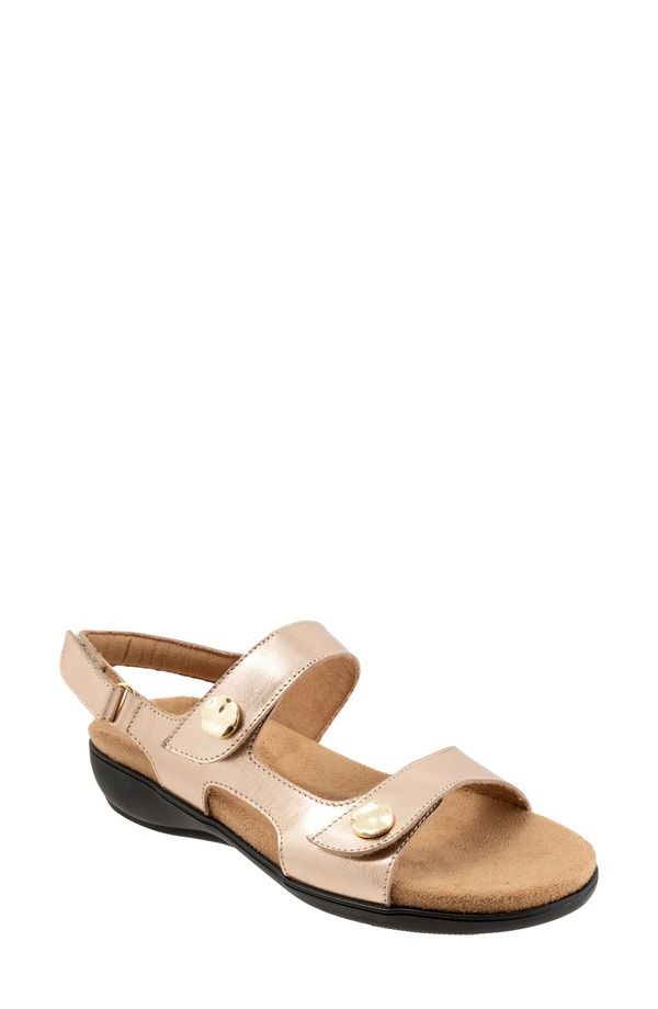 トロッターズ レディース シューズ ヒール サンダル Trotters Romi Sandal Champagne シャンパン