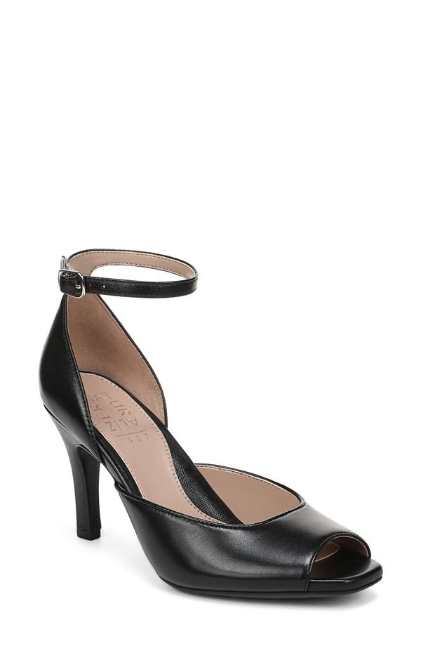 ナチュライザー レディース シューズ ヒール アンクル Naturalizer Ashankle Strapeep Toe Pump Black ブラック