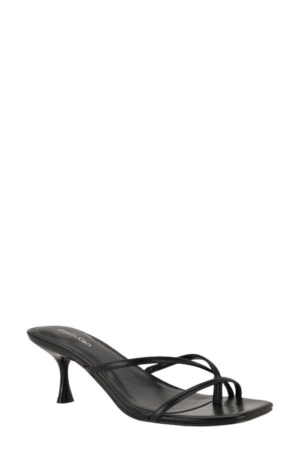カルバンクライン レディース シューズ パンプス サンダル Calvin Klein Axella Toe Loop Sandal Black ブラック