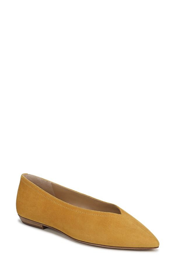 ヴェロニカ ベアード レディース シューズ パンプス Veronica Beard Bancroft Pointed Toe Flat Mustard Yellow Suede イエロー