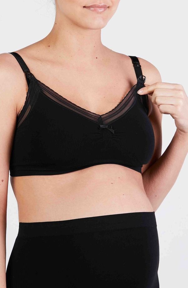 カシュクール レディース アンダーウェア ブラジャー マタニティ Cache Coeur Milk Maternity and nursing seamless bra Black ブラック