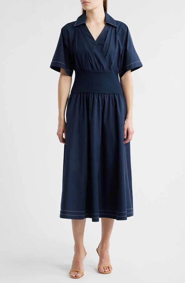 ボス レディース トップス ワンピース BOSS Dakari Faux Wrap Dressky Captain