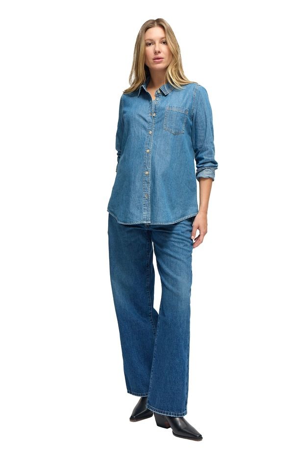 イングリッドイザベル レディース トップス シャツ ボタンダウン デニム マタニティ Ingrid Isabel Maternity Denim Button Down Med Wash デニム