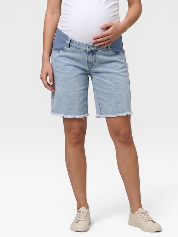 マザーフッドマタニティー レディース ボトムス デニムパンツ MOTHERHOOD MATERNITY Under the Belly Maternity Dadenim Short Sara Light Wash デニム 9,926円