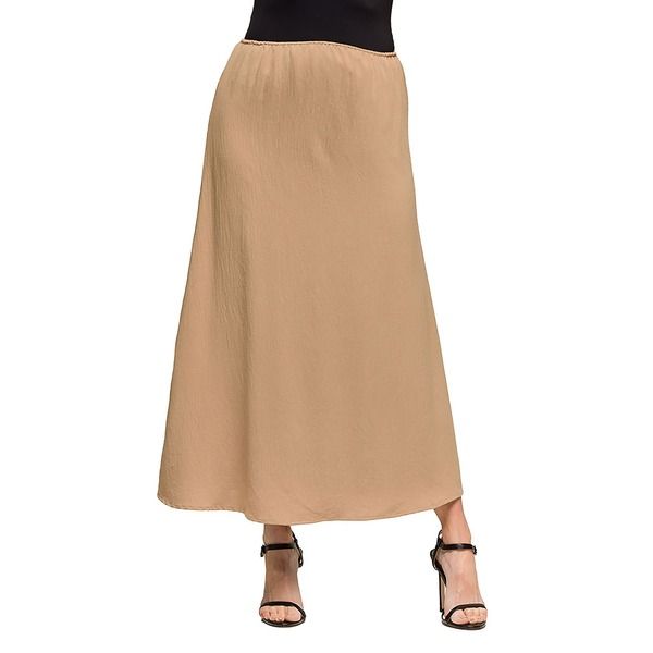 24 セブンコンフォート レディース ボトムスカート A ライン マタニティ マキシ 24seven Comfort Apparel Maternity Elastic Waist ALine Maxi Skirt Nude