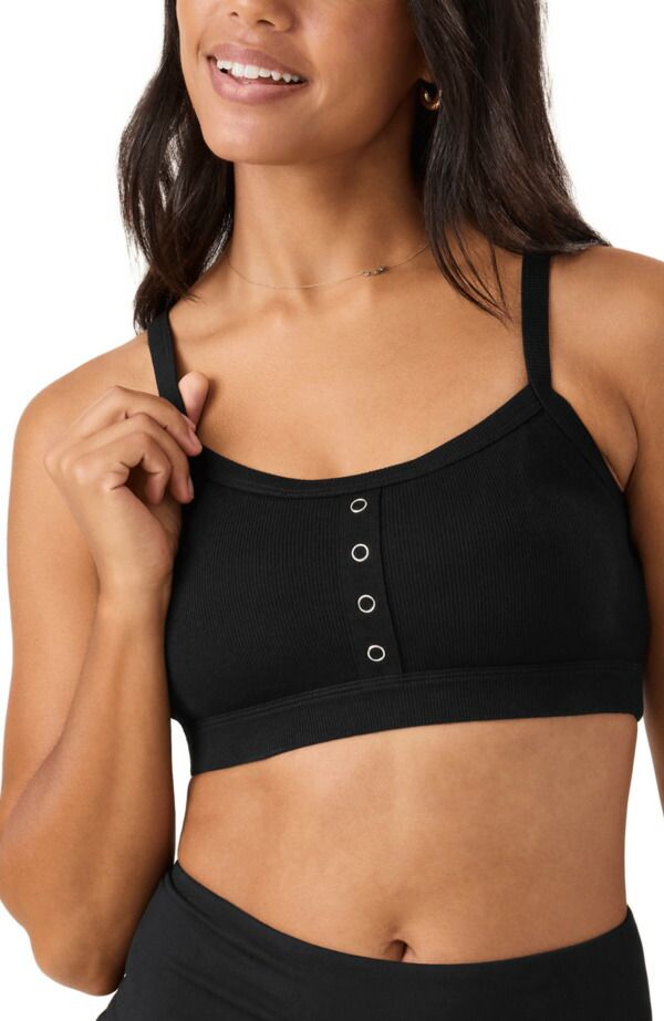 キンドリッド ブレイブリー レディース アンダーウェア ブラジャー リブ Kindred Bravely Ribbed Pumping Bralette Black ブラック