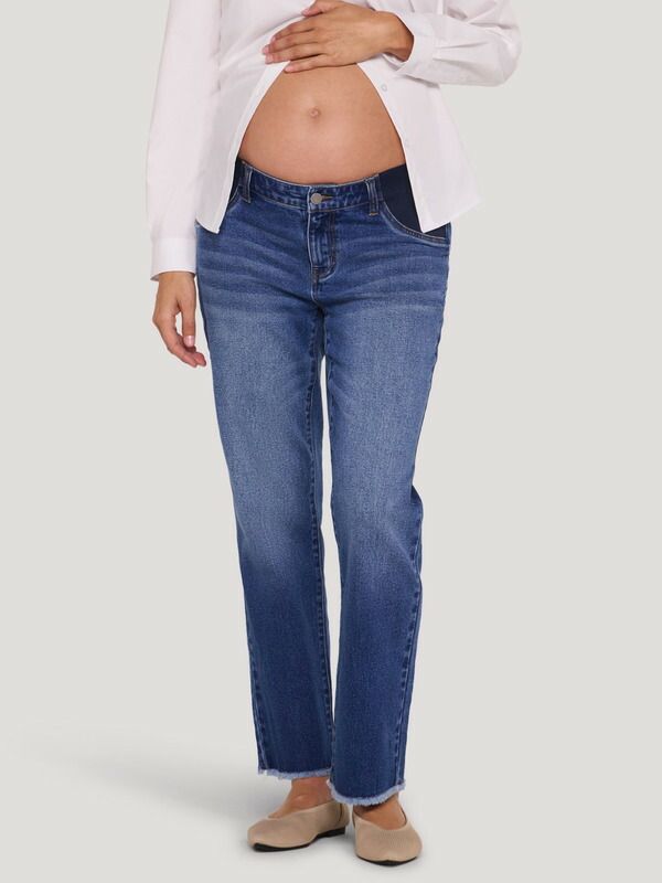 マザーフッドマタニティー レディース ボトムス デニムパンツ ストレート ジーンズ MOTHERHOOD MATERNITY Under the Belly Slim Straight Leg Jeans Medium Wash 11,535円