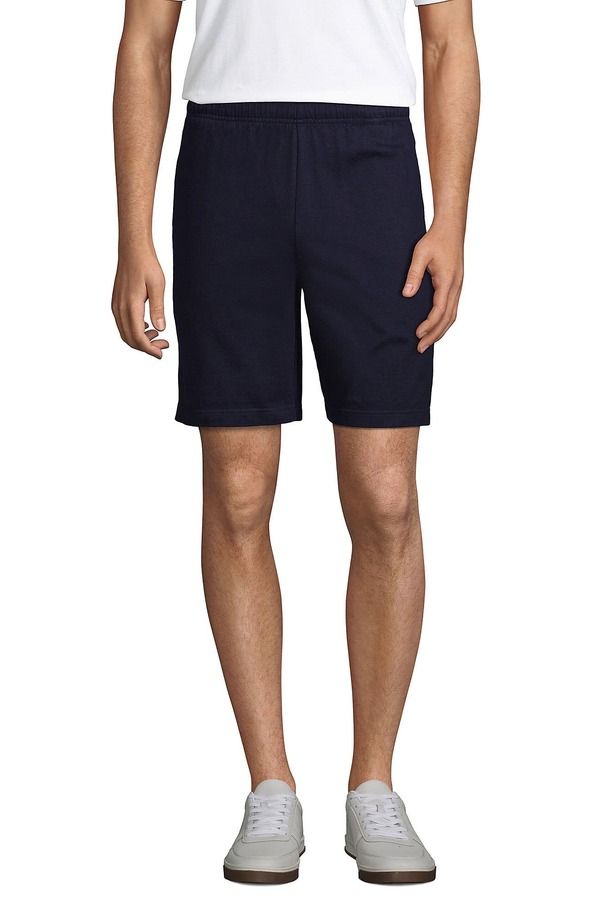 ランズエンド メンズ ボトムス ハーフパンツ・ショーツ ニット ジャージー Lands End Jersey Knit Short Radiant Navy ネイビー