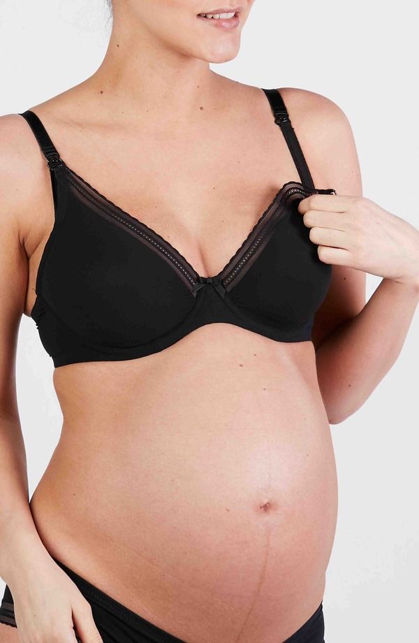 カシュクール レディース アンダーウェア ブラジャー マタニティ Cache Coeur Maternity and nursing bra Milk Black ブラック